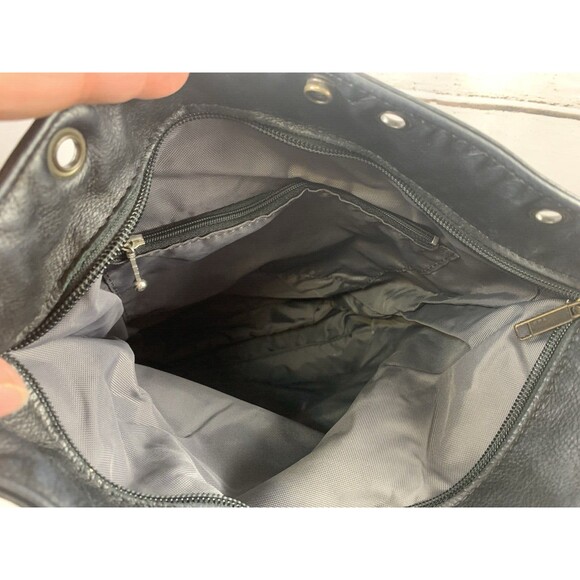 Atelier V Cuir Cross Body Purse Daisy Embossed Leather Burgundy Brown Western - Picture 12 of 15